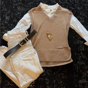 LOFT Beige Sweater Shirt